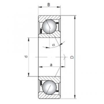 100 mm x 180 mm x 34 mm  ISO 7220 B angular contact ball bearings